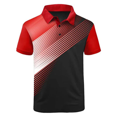 Red And Black Color Comfortable Good Selling Premium Product Men Wear Sport Polo By CAVALRY SKT COMPANY