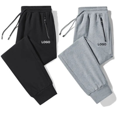 L-8XL 95% Cotton Plus Size Sports Jogging Jogger Sweat Men’s and Trousers Solid Sweatpants Track Sportswear