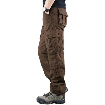 Men Cargo Pant New Arrival Mens Cargo Pants Casual Multi Pockets Terry Loose Straight slacks Long Trouser